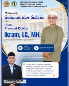 Dosen Fakultas Agama Islam Universitas Alkhairaat Palu Sukses Menyelesaikan Ujian Promosi Doktor