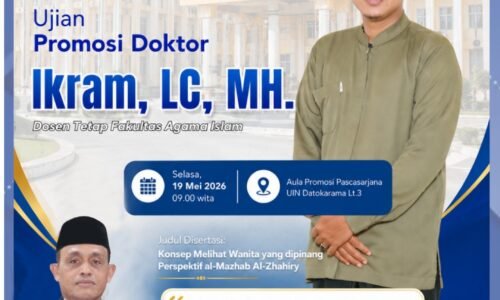 Dosen Fakultas Agama Islam Universitas Alkhairaat Palu Sukses Menyelesaikan Ujian Promosi Doktor