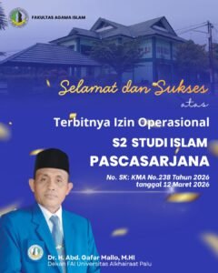 Fakultas Agama Islam Universitas Alkhairaat Palu Resmi Buka Program Magister (S2) Studi Islam
