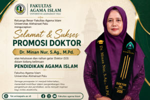 Dosen Fakultas Agama Islam Universitas Alkhairaat Palu Raih Gelar Doktor Pendidikan Agama Islam