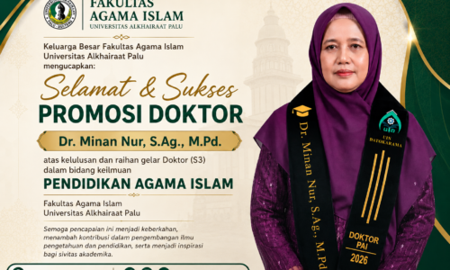 Dosen Fakultas Agama Islam Universitas Alkhairaat Palu Raih Gelar Doktor Pendidikan Agama Islam